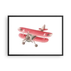 Affisch i svart ram - Redo att flyga högt - 70x50 cm