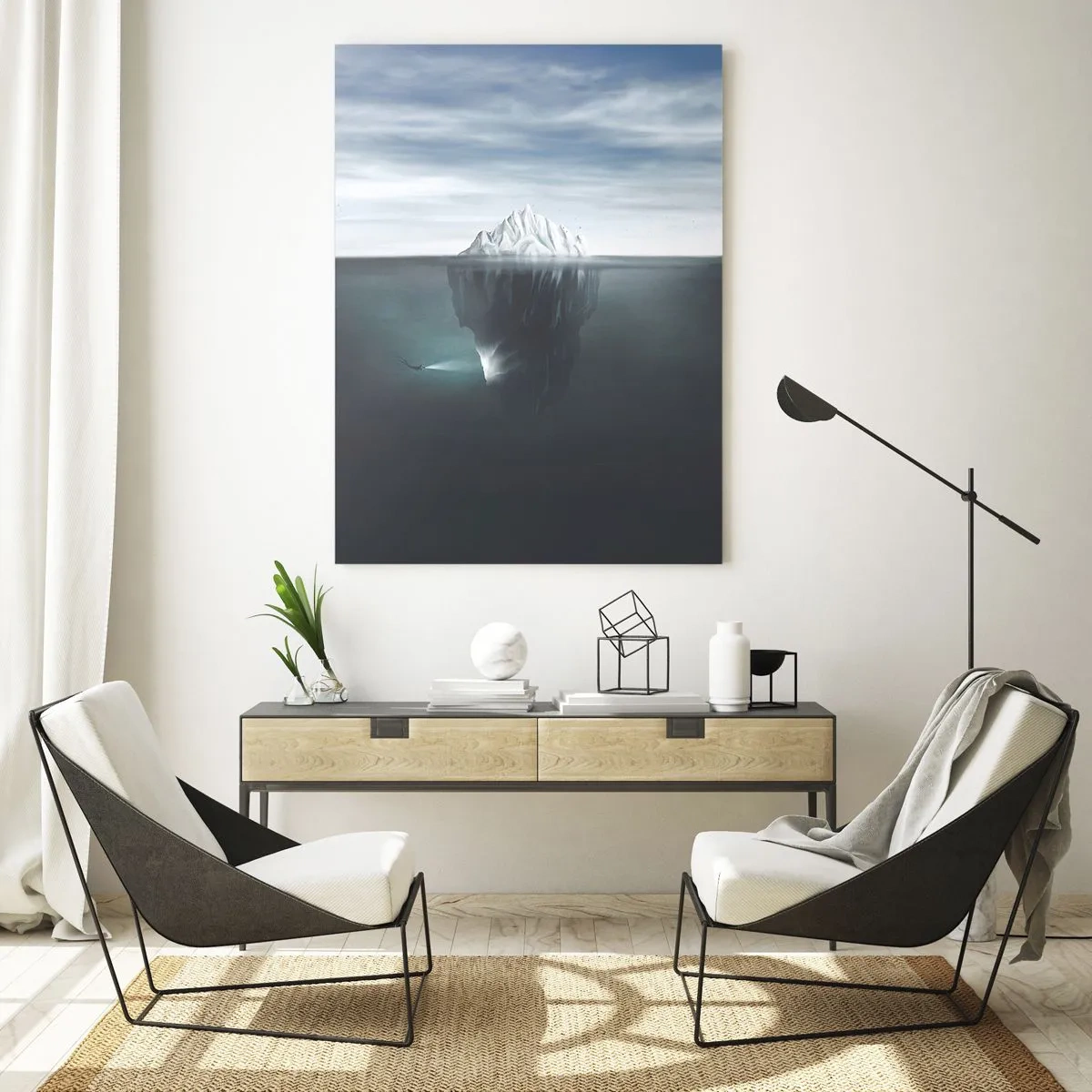 Glastavla - Bild på glas - Undervattensmysterium - 50x70 cm