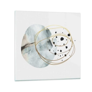 Glastavla - Bild på glas - I rummets famn - 40x40 cm