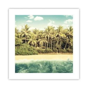 Affisch - Kanske här? - 40x40 cm