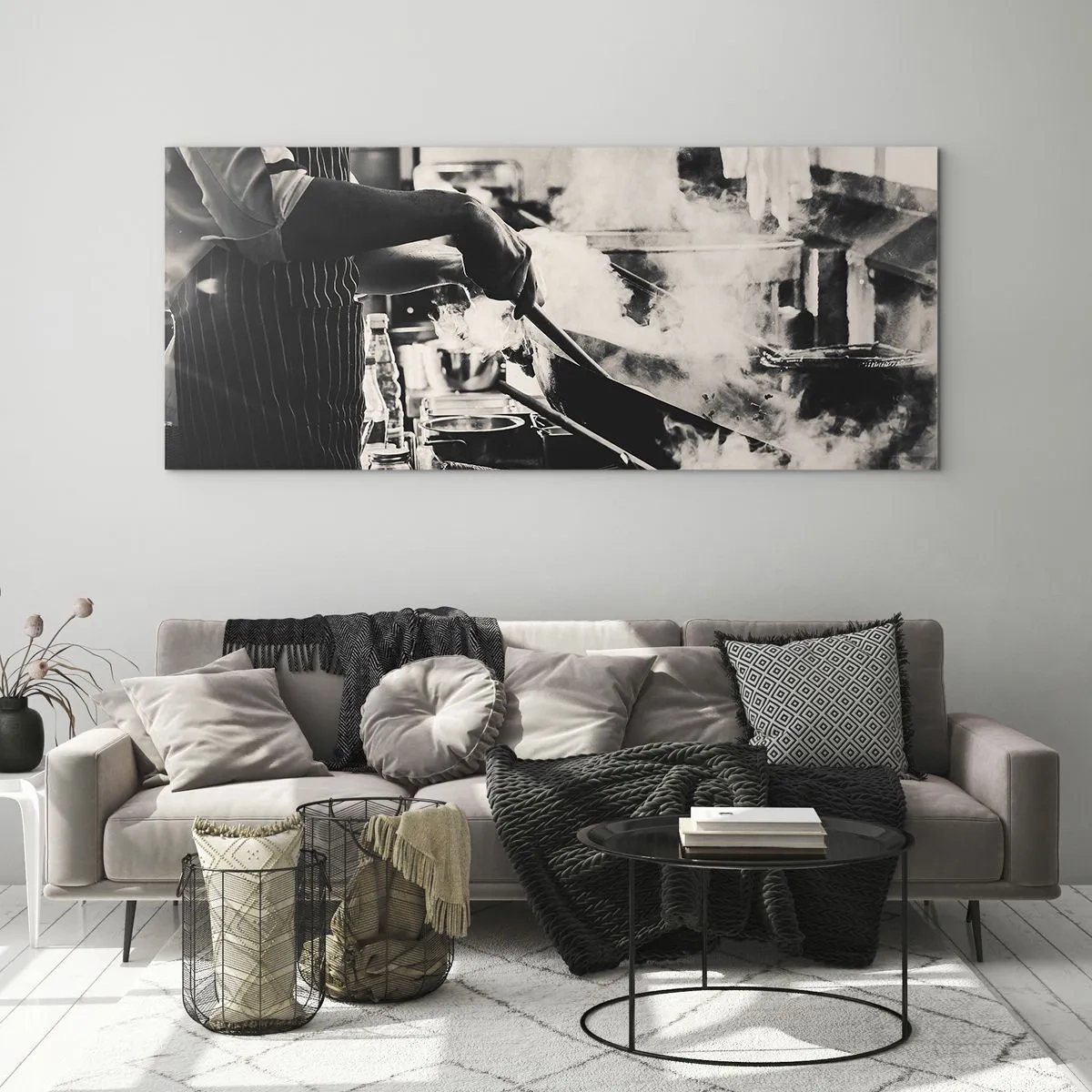 Glastavla - Bild på glas - Alkemi av smaker - 160x50 cm