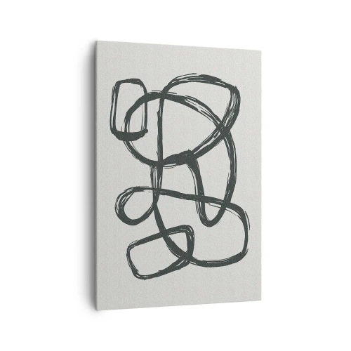 Canvastavla - Bild på duk - Loopad abstraktion - 70x100 cm