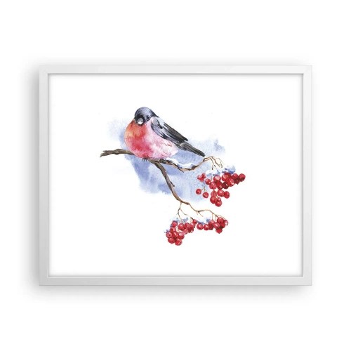 Affisch i vit ram - Vinter i färger - 50x40 cm