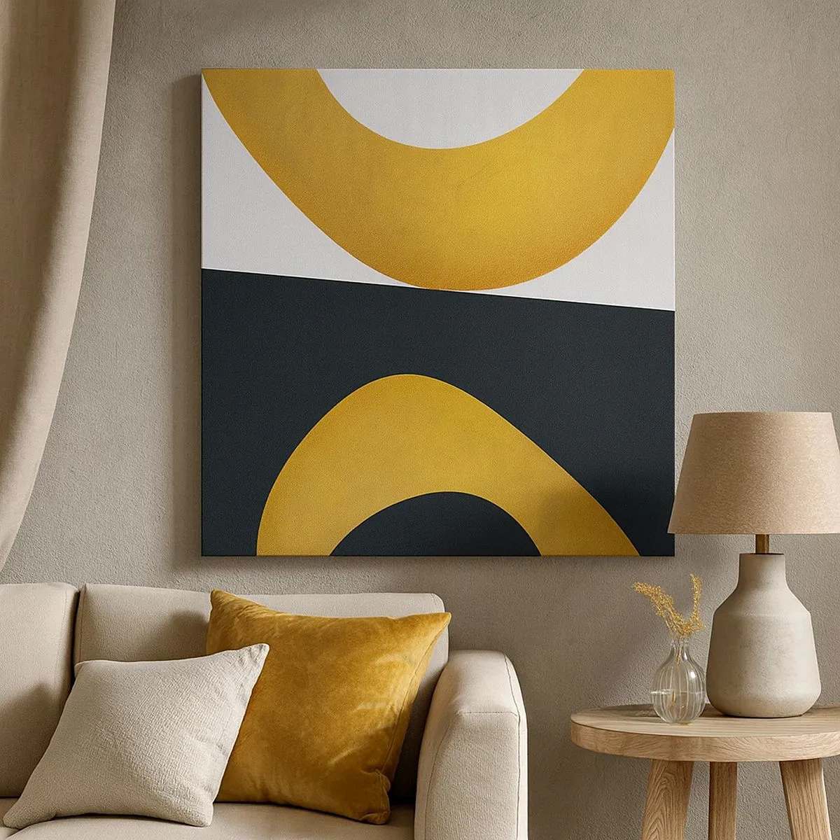 Canvastavla - Bild på duk - Öfr det första: guld - 30x30 cm