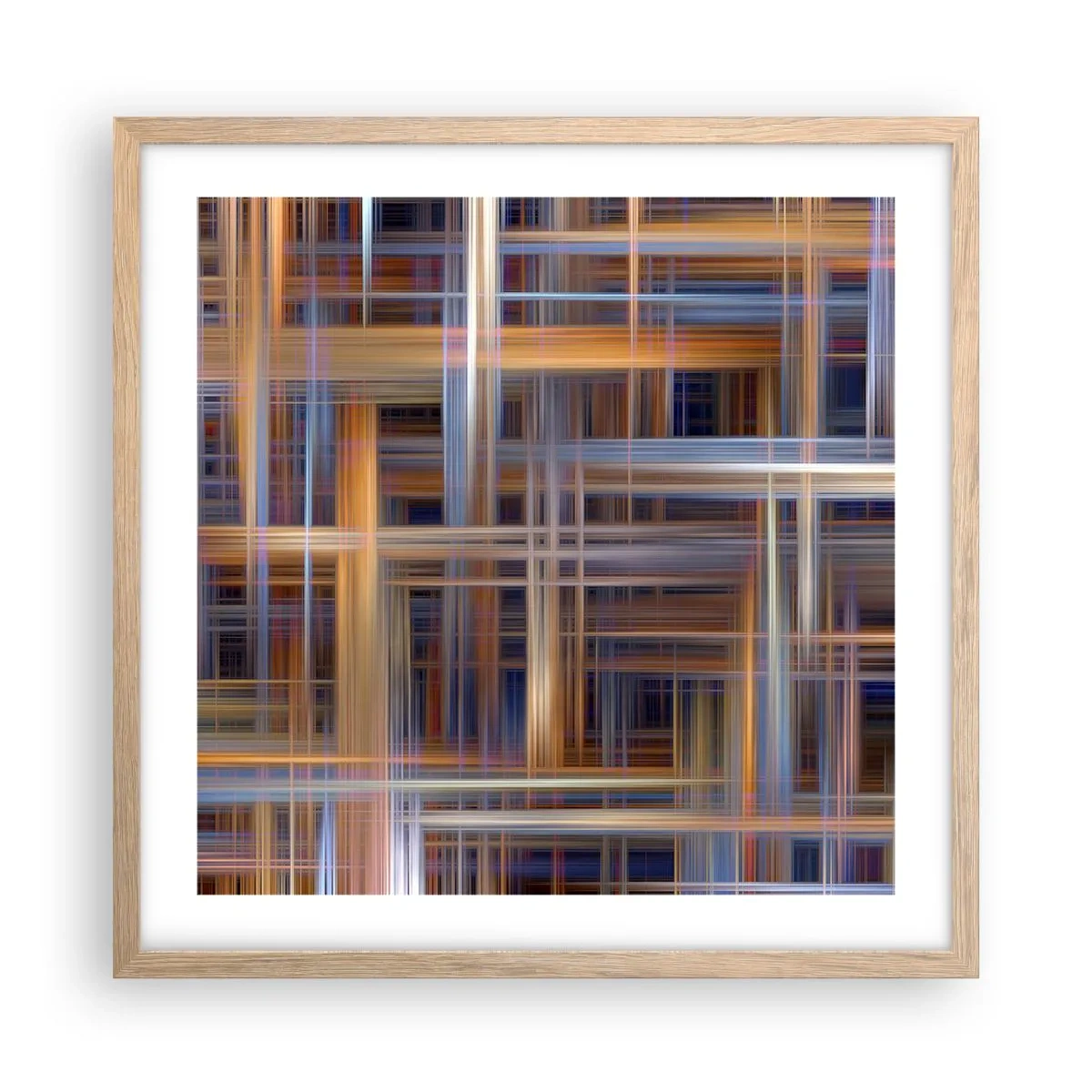 Affisch i ram av ljusek - Vävd av ljus - 50x50 cm