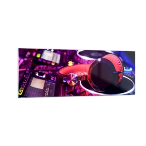 Glastavla - Bild på glas - Innan partyt startar - 140x50 cm