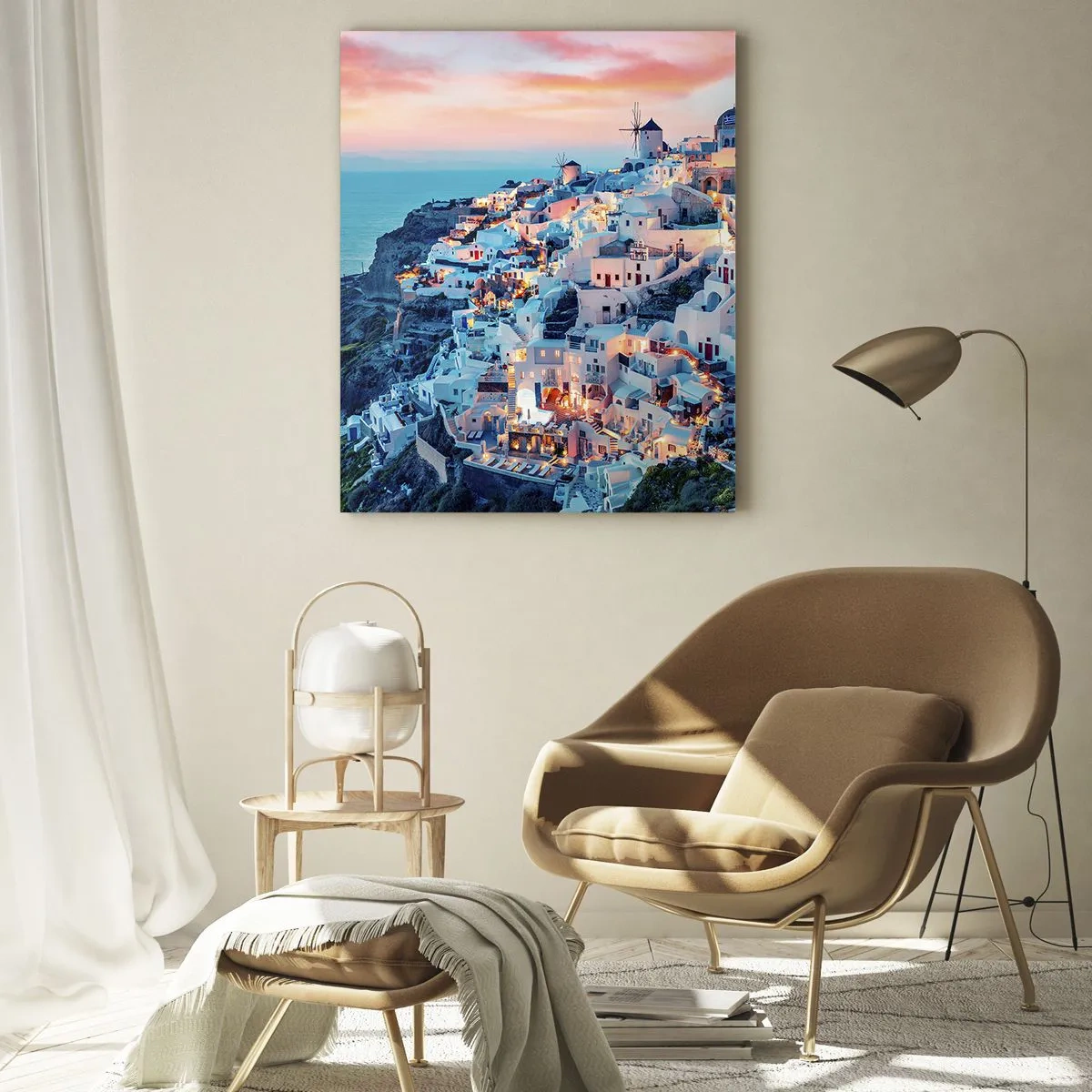Glastavla - Bild på glas - Din stora grekiska semester - 50x70 cm