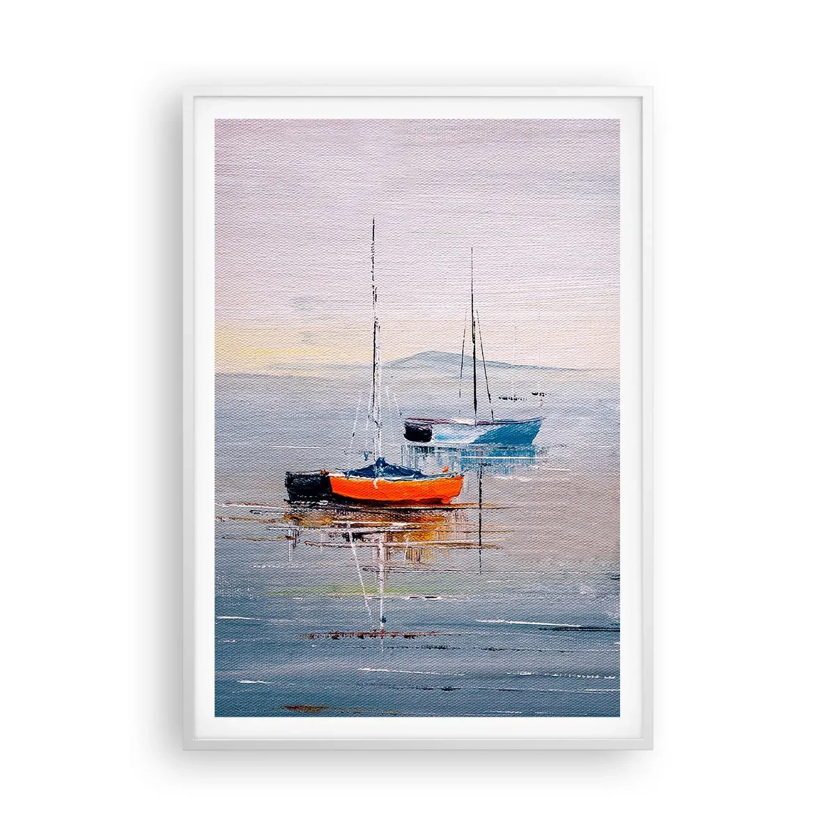 Affisch i vit ram - En välförtjänt vila - 70x100 cm