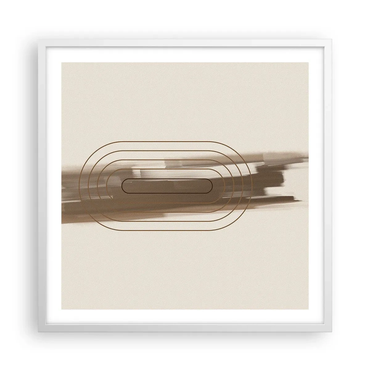 Affisch i vit ram - Grå blåst - 60x60 cm