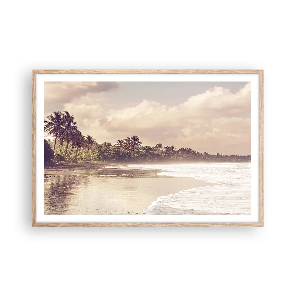 Affisch i ram av ljusek - Vågornas smekning - 91x61 cm