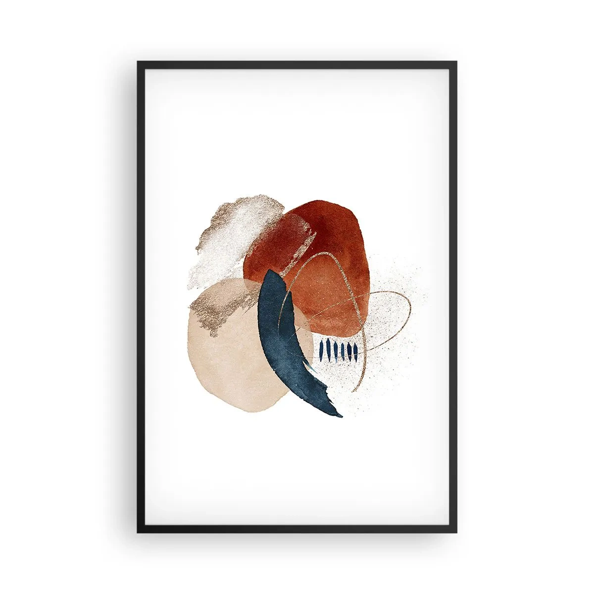 Affisch i svart ram - Oval komposition - 61x91 cm