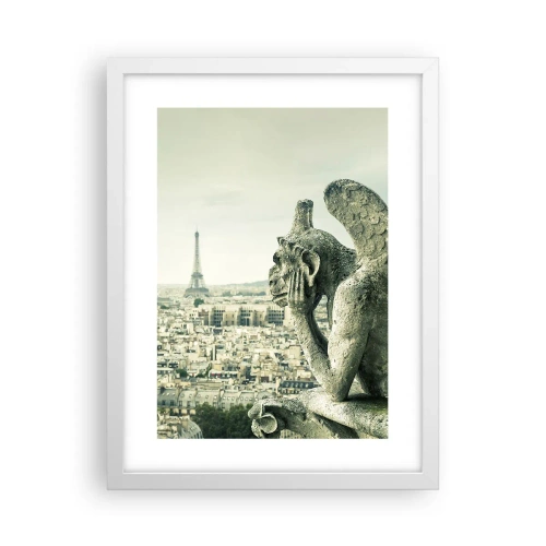 Affisch i vit ram - Ett samtal i Paris - 30x40 cm