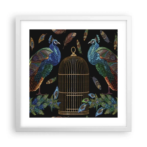 Affisch i vit ram - I kungliga kläder - 40x40 cm