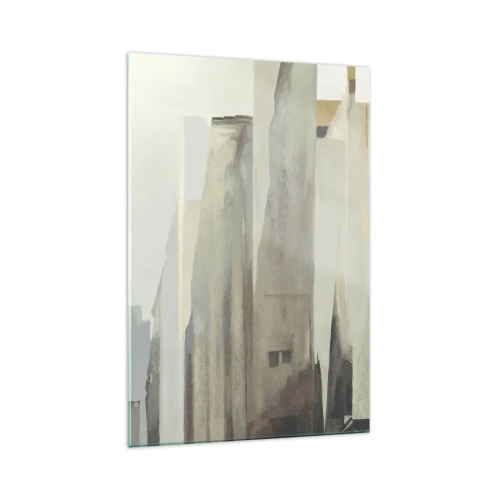 Glastavla - Bild på glas - En dröm om staden - 70x100 cm