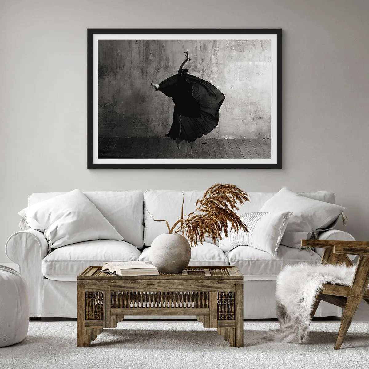 Affisch i svart ram - Full av passion - 40x30 cm
