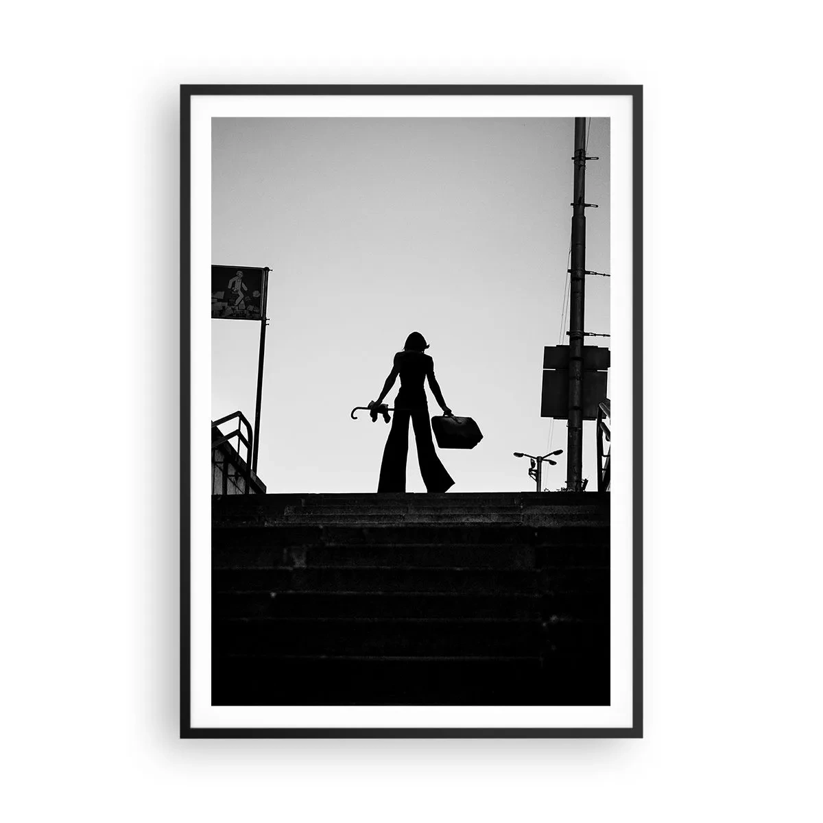 Affisch i svart ram - Stadsvandring - 70x100 cm