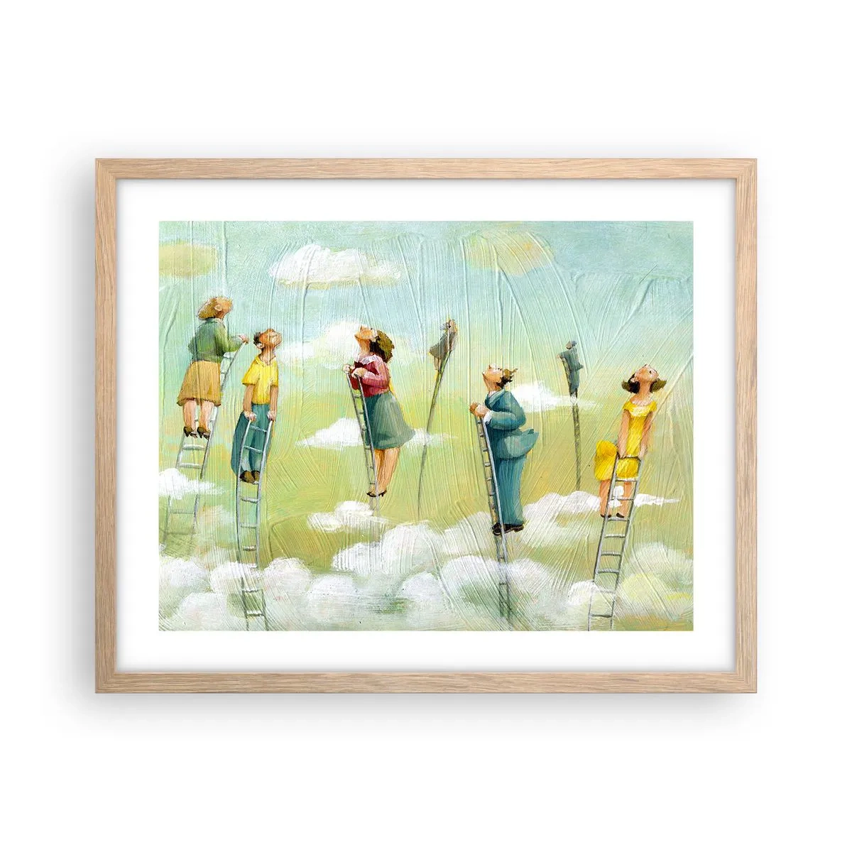 Affisch i ram av ljusek - Efter din dröm - 50x40 cm