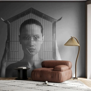 Fototapet Premium Canvas - Något surrealistisk porträtt - Kvinna, Bit, Modell - 100x70 cm