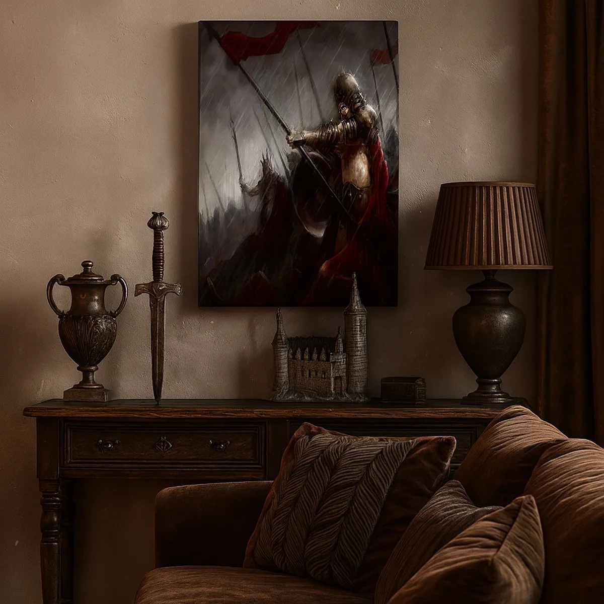 Canvastavla - Bild på duk - Förbipasseraren, hälsa Sparta... - 50x70 cm