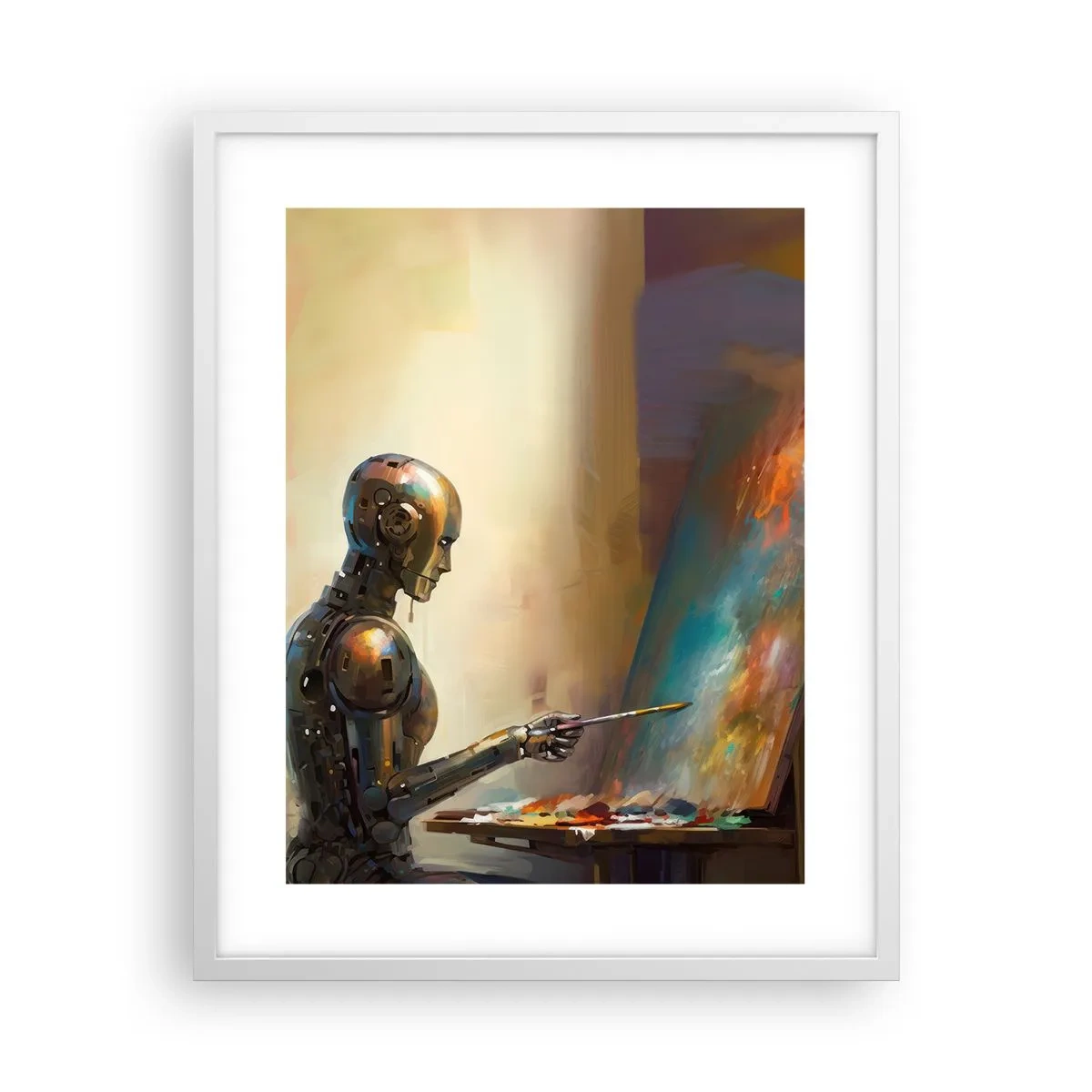 Affisch i vit ram - Framtidens konst - 40x50 cm
