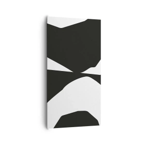 Canvastavla - Bild på duk - Positiv-negativ - 65x120 cm