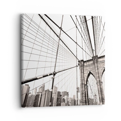 Canvastavla - Bild på duk - Domkyrkan i New York - 30x30 cm