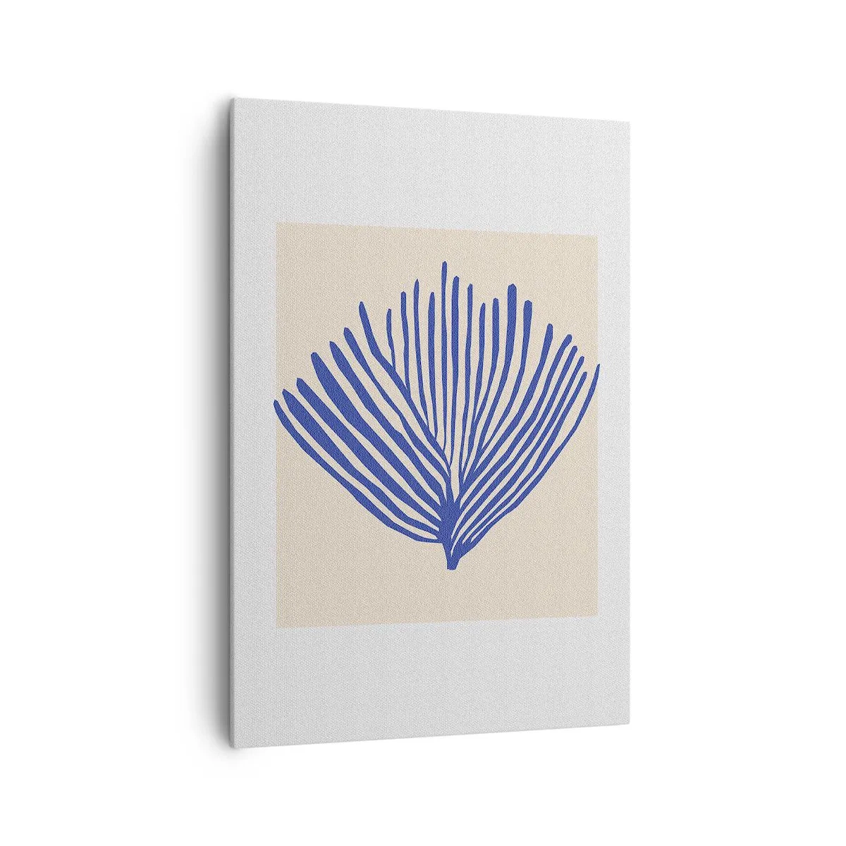Canvastavla - Bild på duk - Blå solfjäder - 70x100 cm