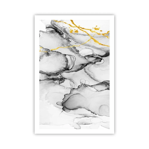 Affisch - Komposition med guldmotiv - 61x91 cm