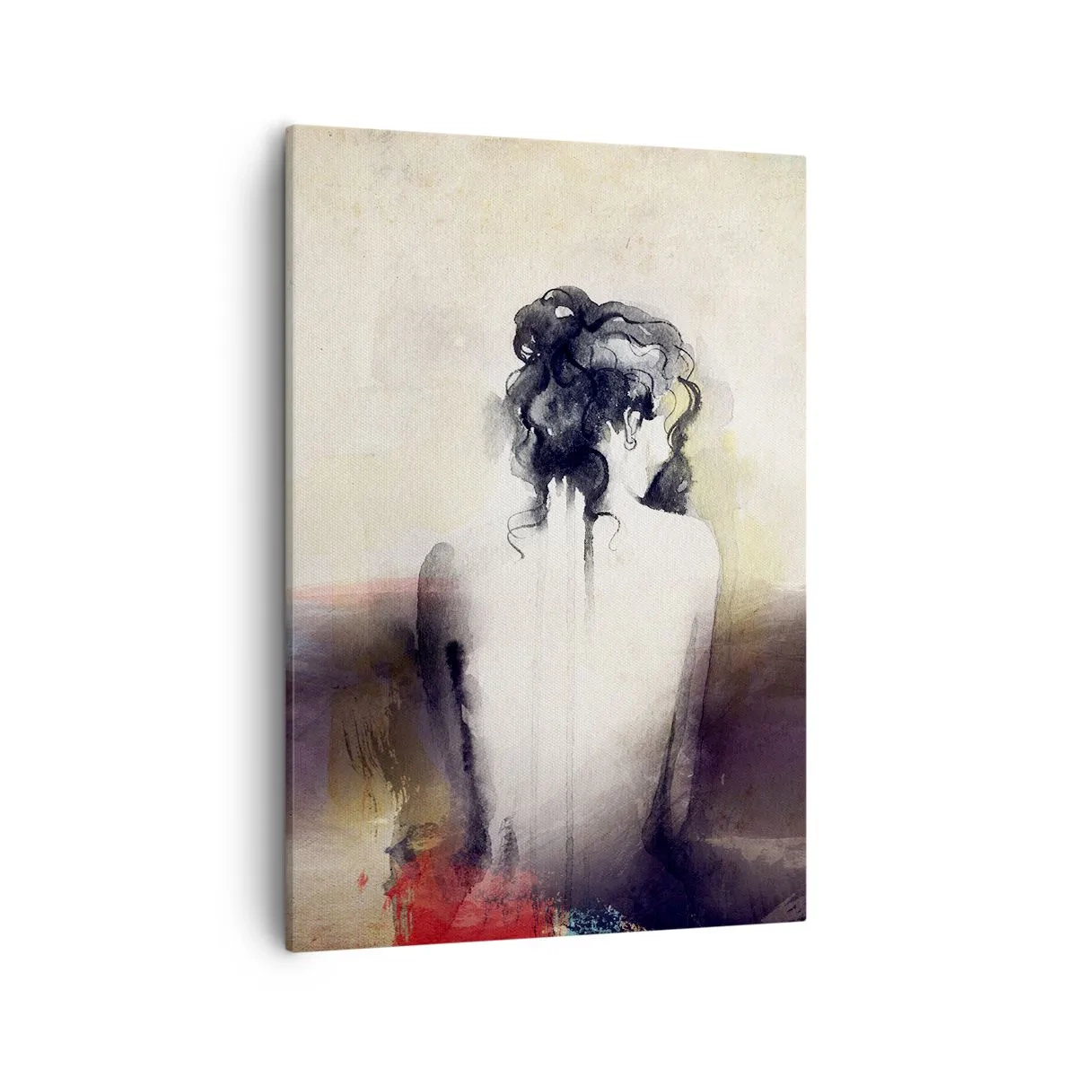 Canvastavla - Bild på duk - Moderata linjer, ovala former - 50x70 cm