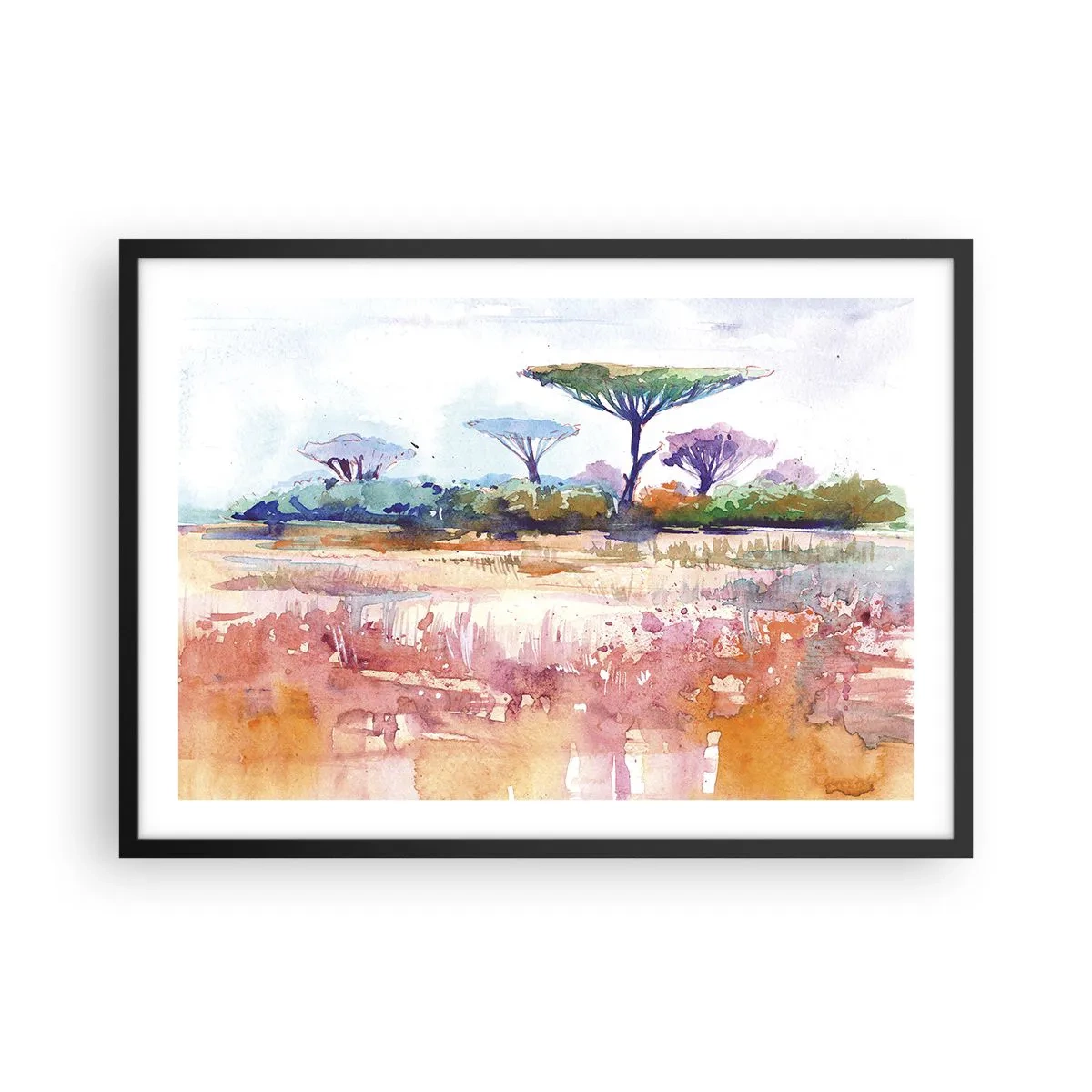 Affisch i svart ram - Savannens färg - 70x50 cm