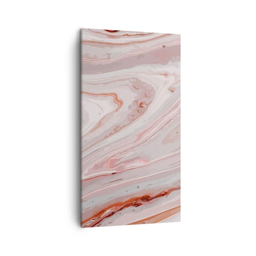 Canvastavla - Bild på duk - Flytande rosa - 45x80 cm