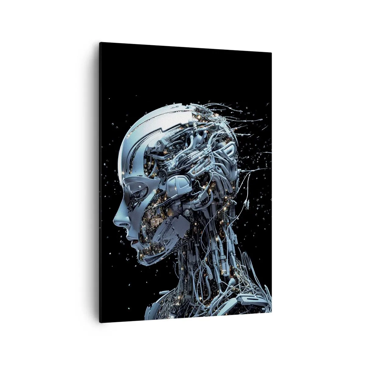 Canvastavla - Bild på duk - Teknik är en kvinna - 70x100 cm