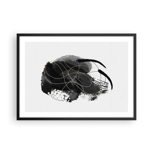 Affisch i svart ram - Uppkommen ur svärta - 70x50 cm