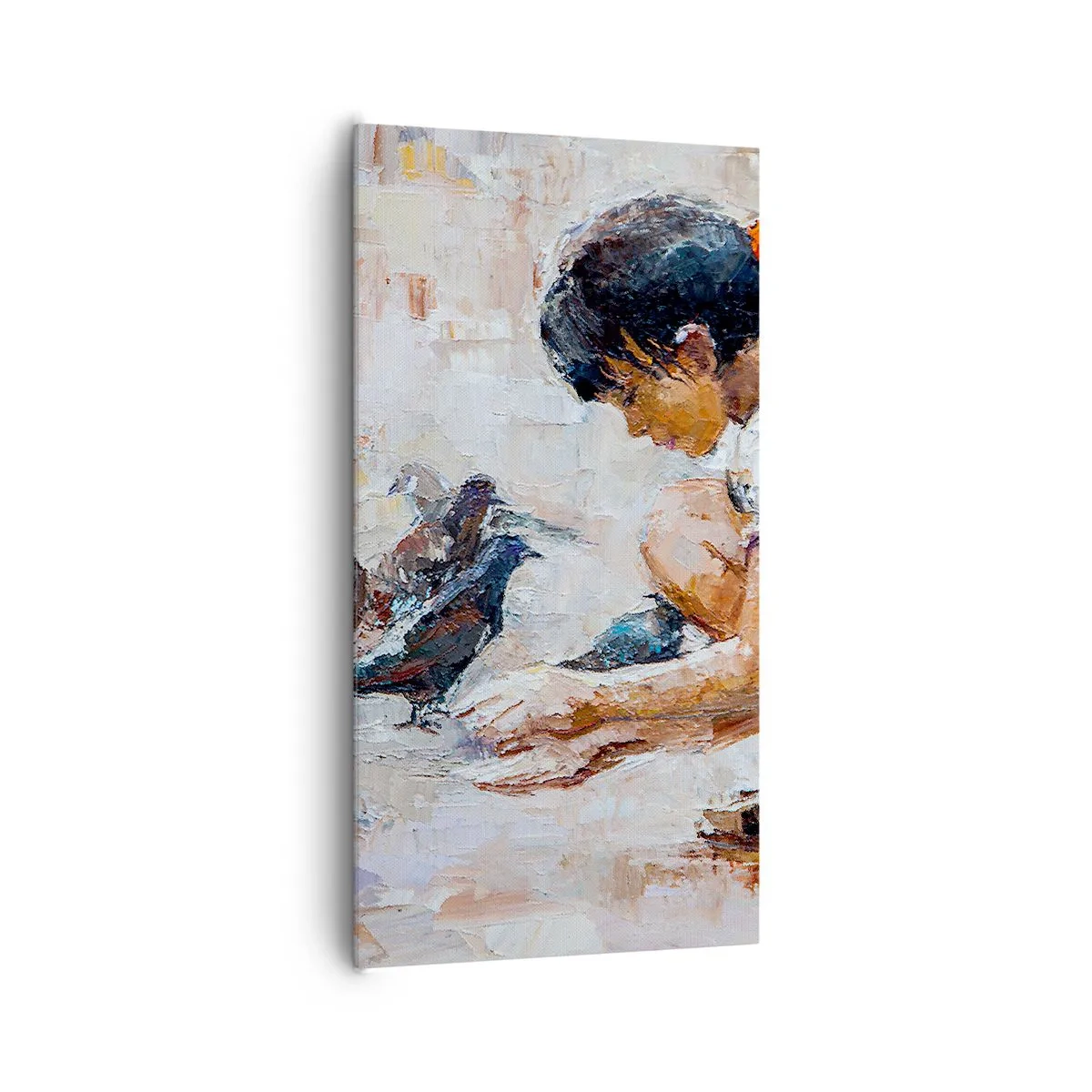Canvastavla - Bild på duk - Minst och gulligast - 65x120 cm