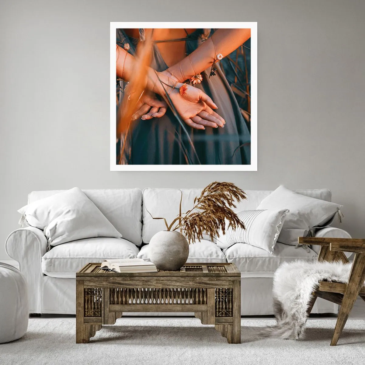 Affisch - Bunden till naturen - 40x40 cm