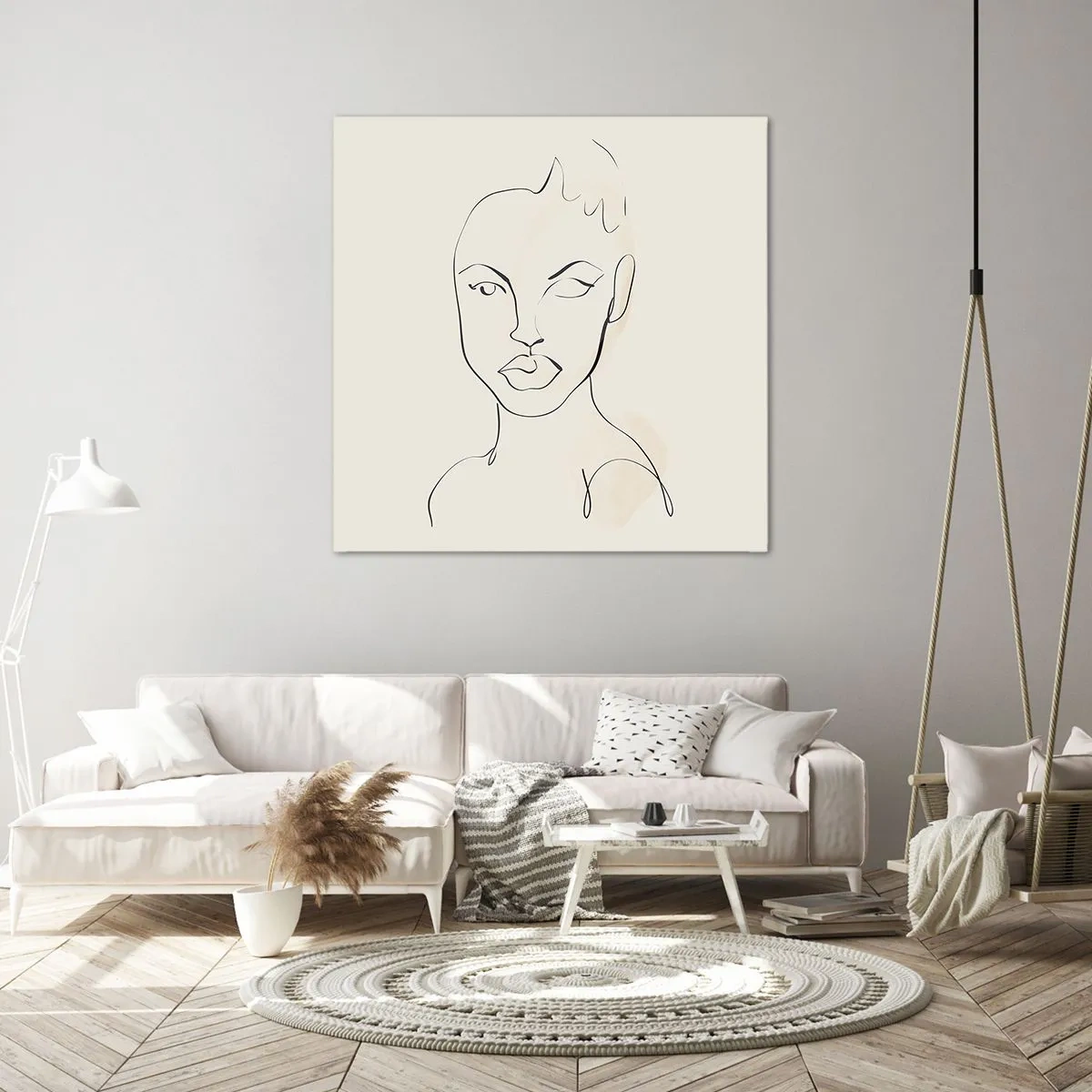 Canvastavla - Bild på duk - Sensualitetens kontur - 50x50 cm