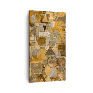 Canvastavla - Bild på duk - Värld infattad i form - 45x80 cm
