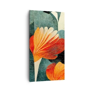 Canvastavla - Bild på duk - Värmen i tropikerna och svalkan i grönskan - 55x100 cm