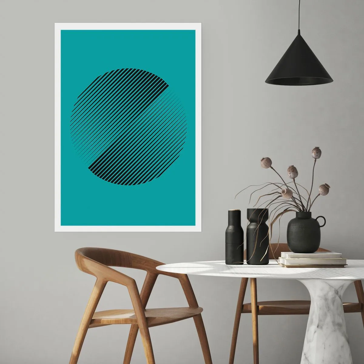 Affisch - Cirkeln - en geometrisk variation - 61x91 cm