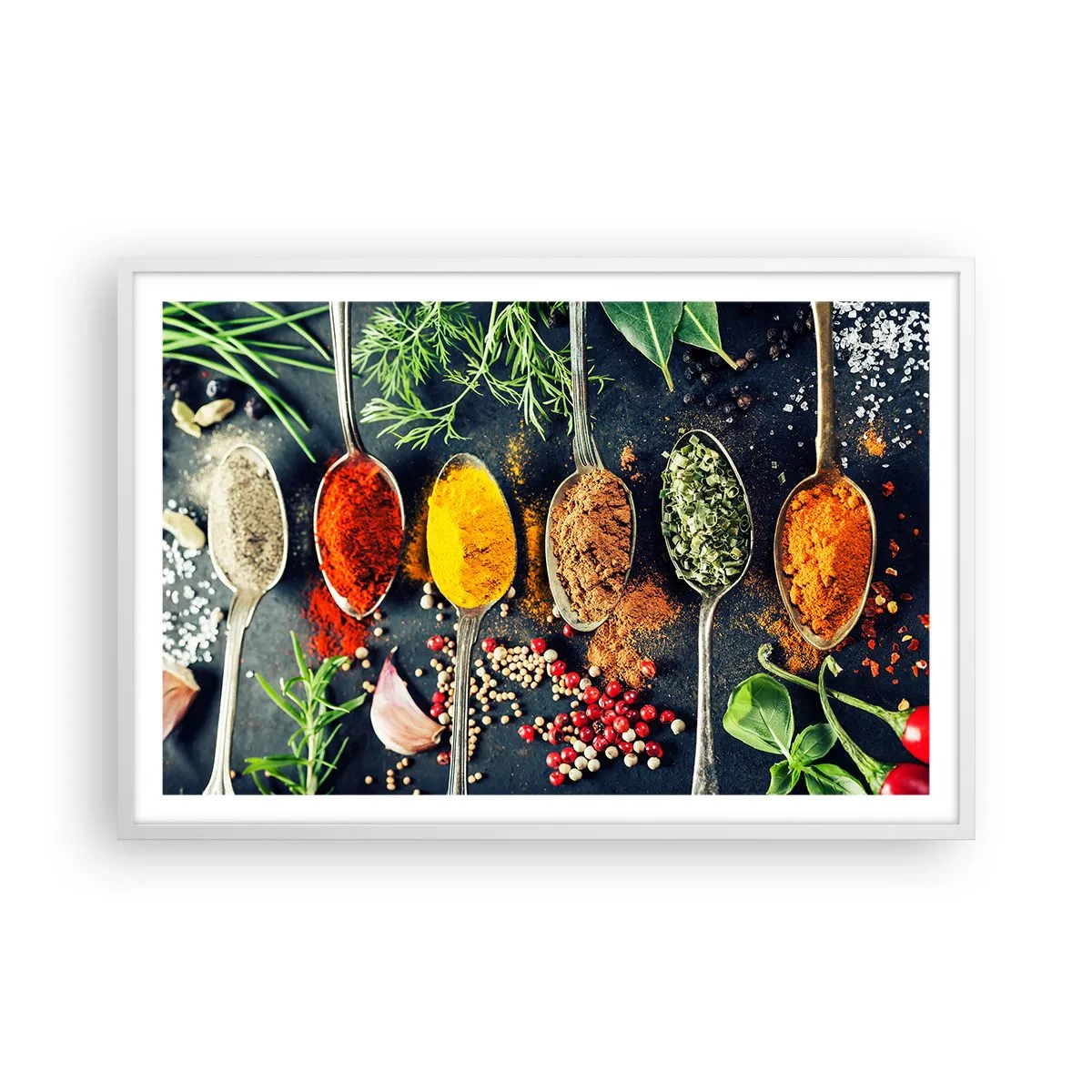 Affisch i vit ram - Kulinarisk magi - 91x61 cm
