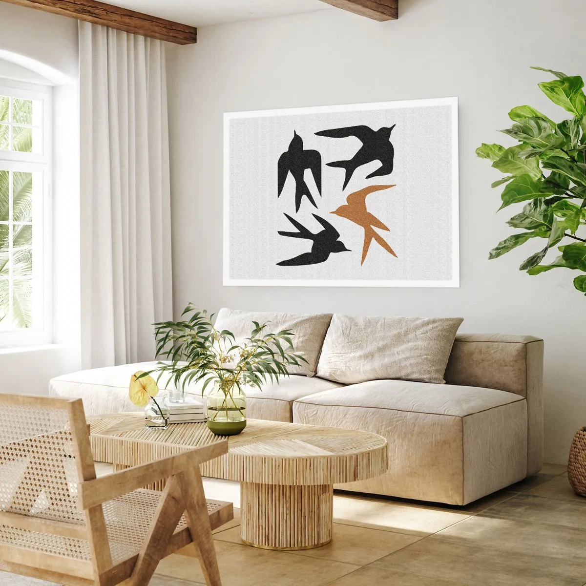 Affisch - Svalornas lek - 100x70 cm