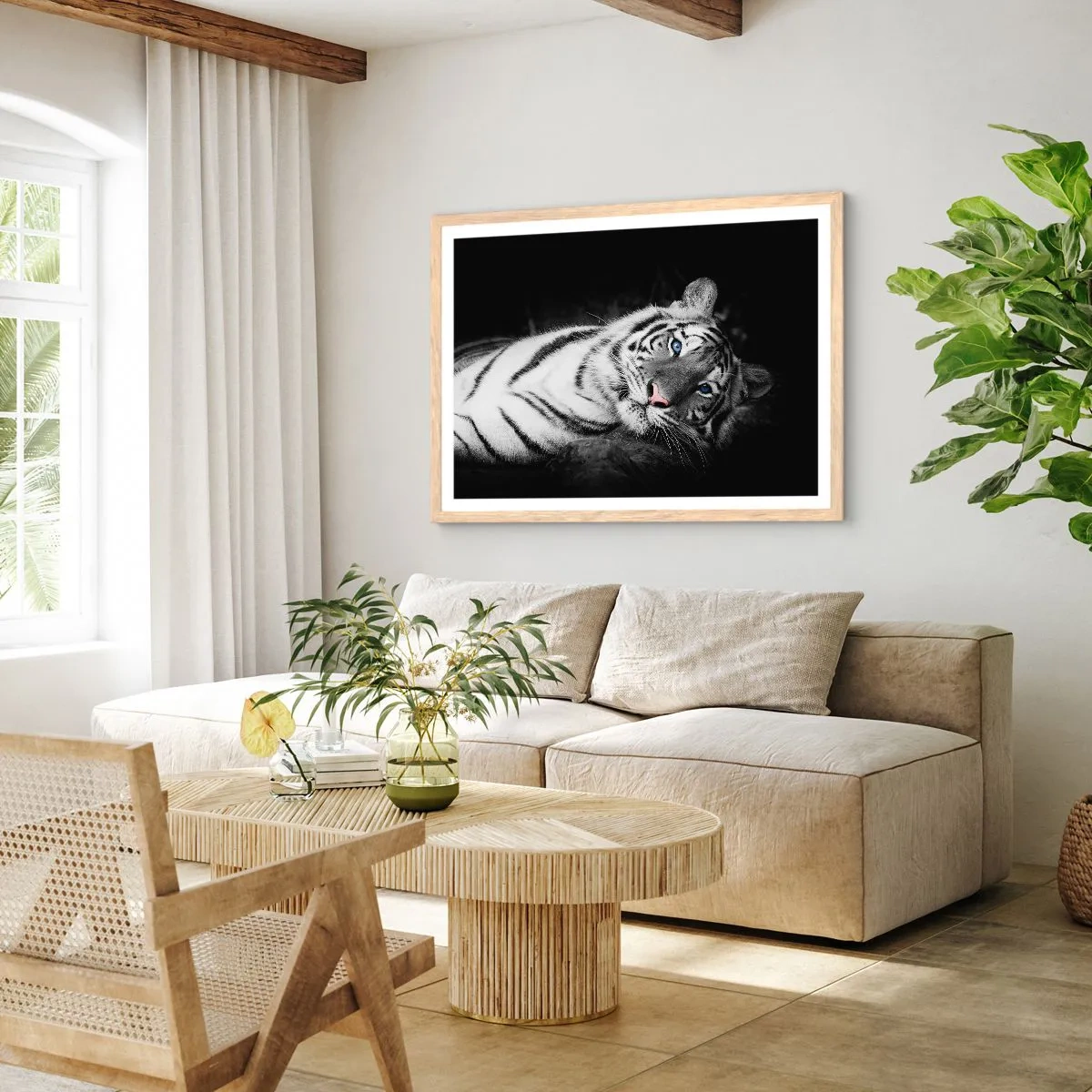 Affisch i ram av ljusek - Vildhet och lugn - 50x40 cm