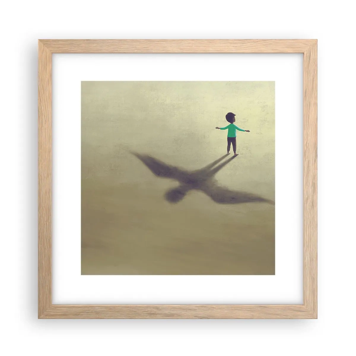 Affisch i ram av ljusek - Framtidens hjälte - 30x30 cm