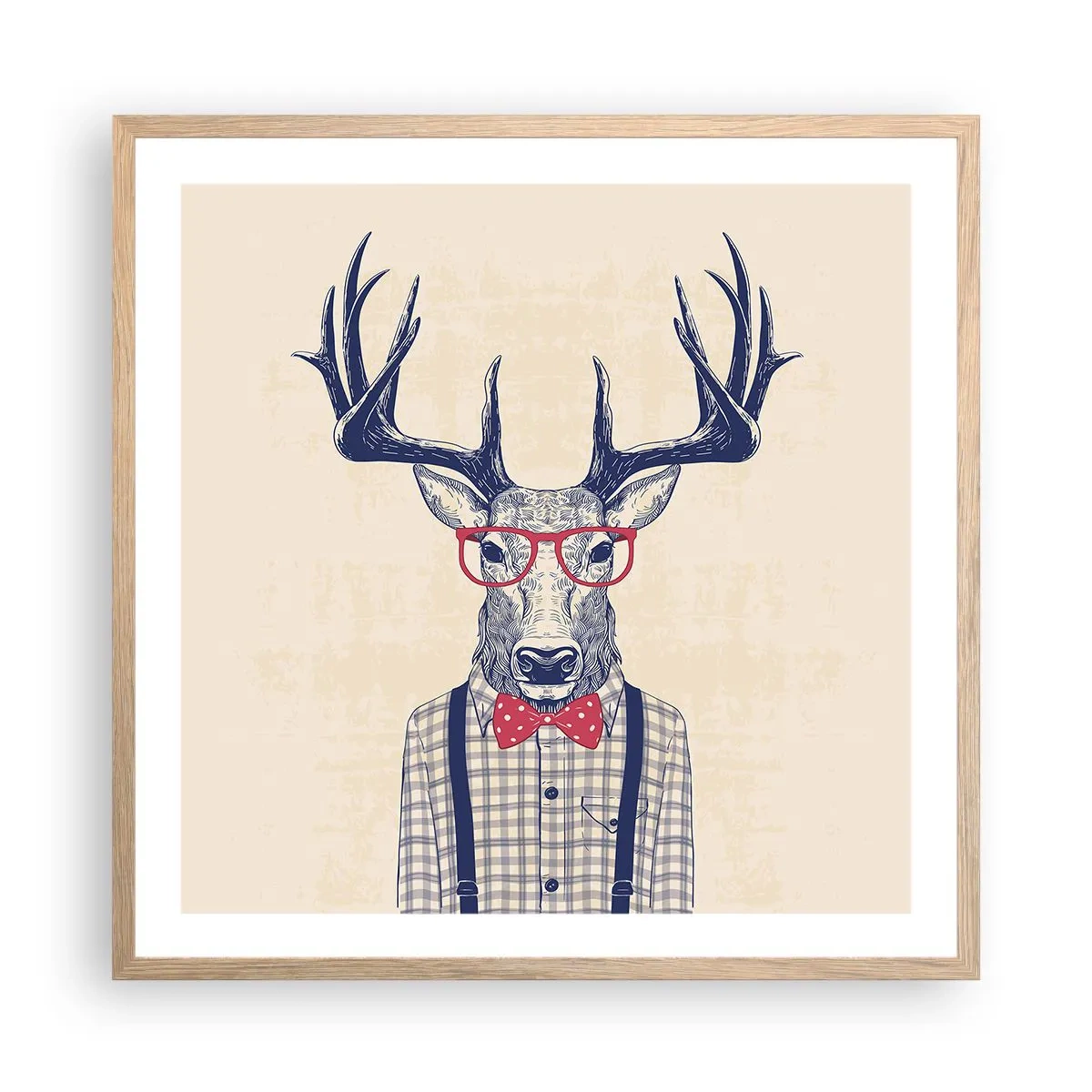 Affisch i ram av ljusek - Rolig extravagans - 60x60 cm