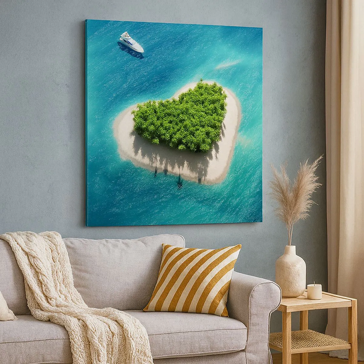 Canvastavla - Bild på duk - Jag älskar sommar - 30x30 cm