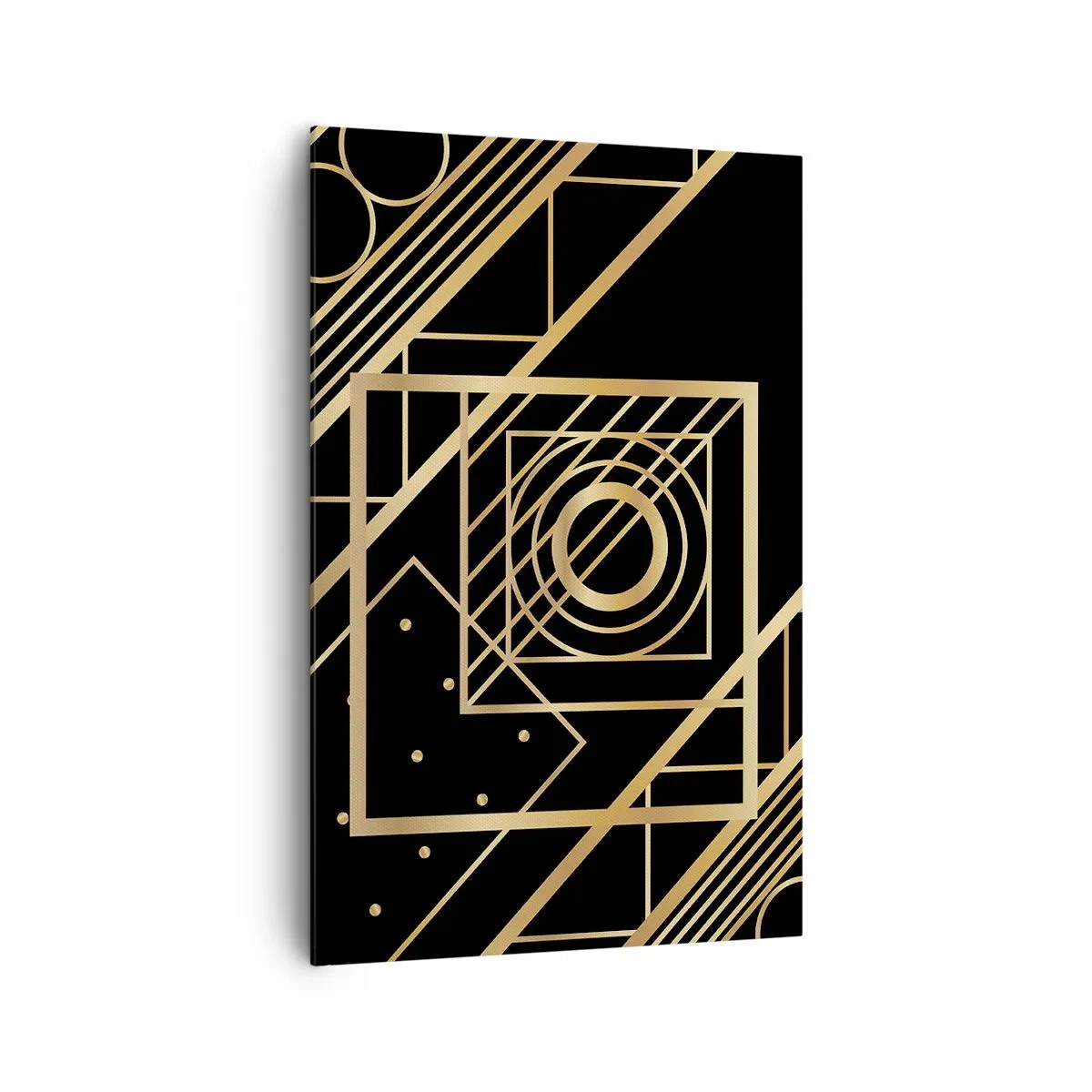 Canvastavla - Bild på duk - Gyllene geometri - 80x120 cm