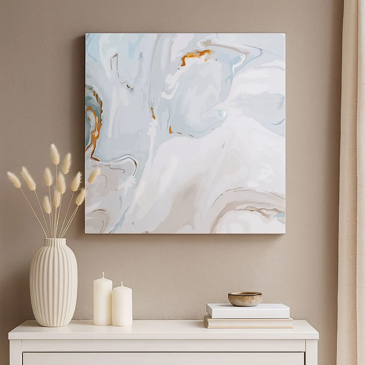 Canvastavla - Bild på duk - Utbuktande vithet - 30x30 cm