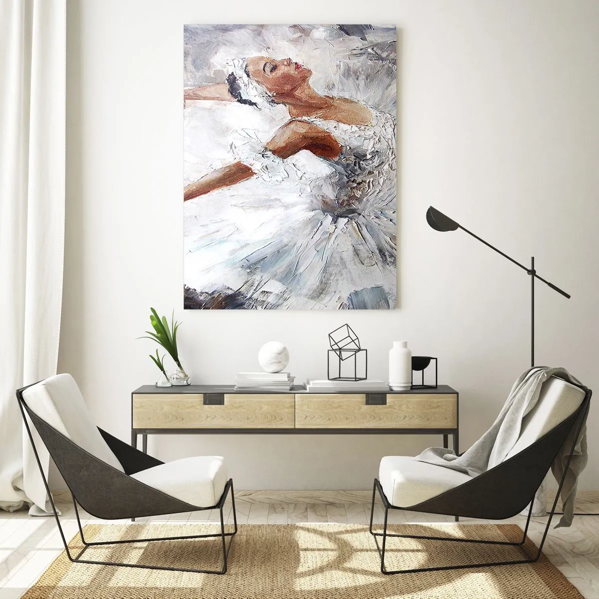 Glastavla - Bild på glas - Fin och lätt som tyll - 50x70 cm