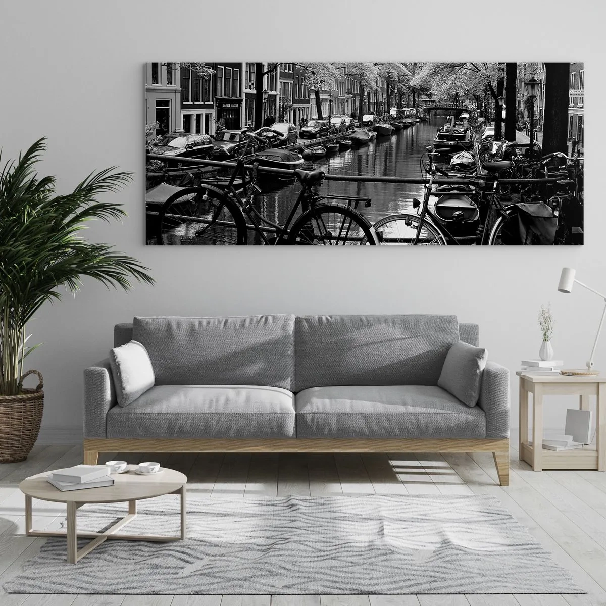 Glastavla - Bild på glas - Mycket holländsk vy - 100x40 cm