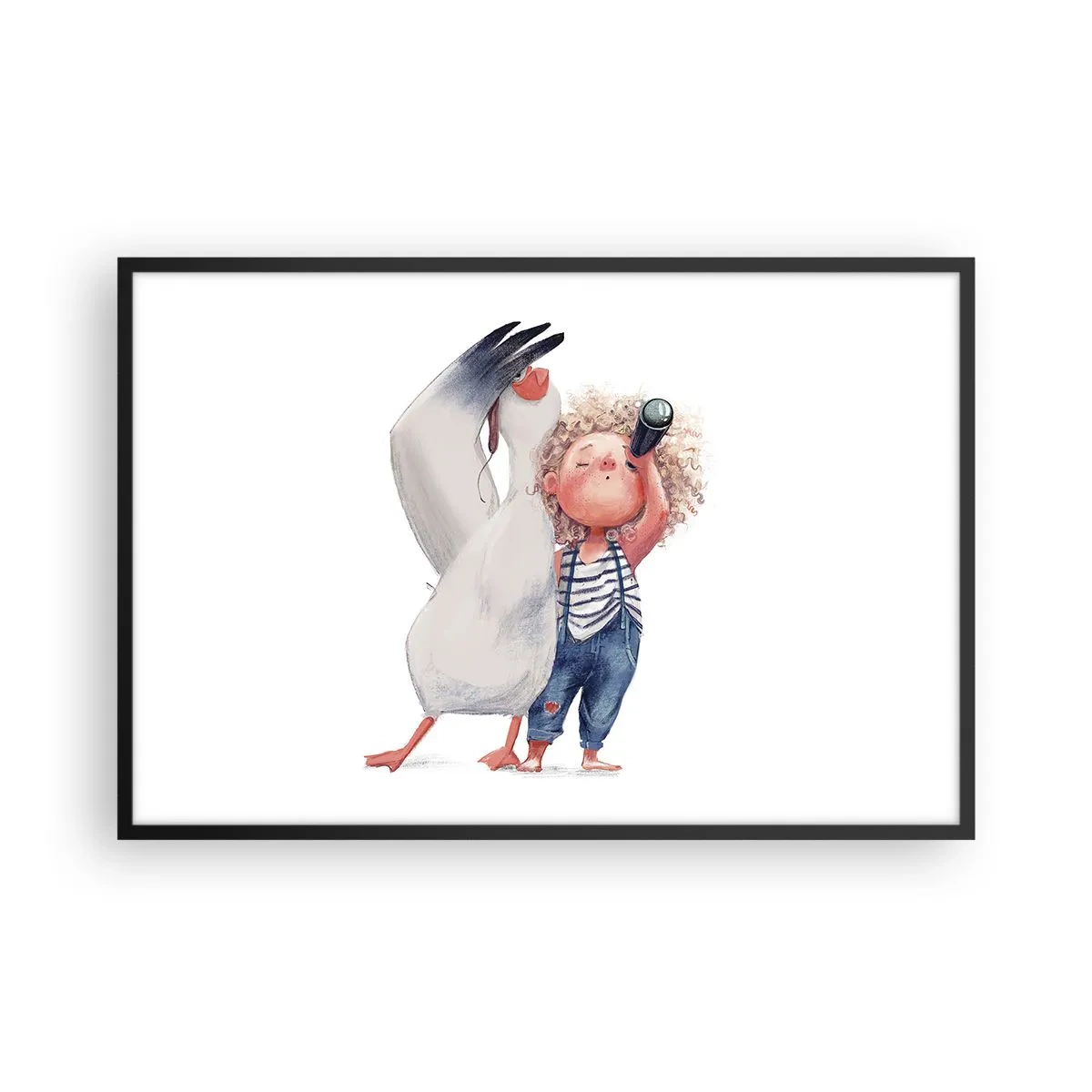 Affisch i svart ram - Stora resans plan - 91x61 cm